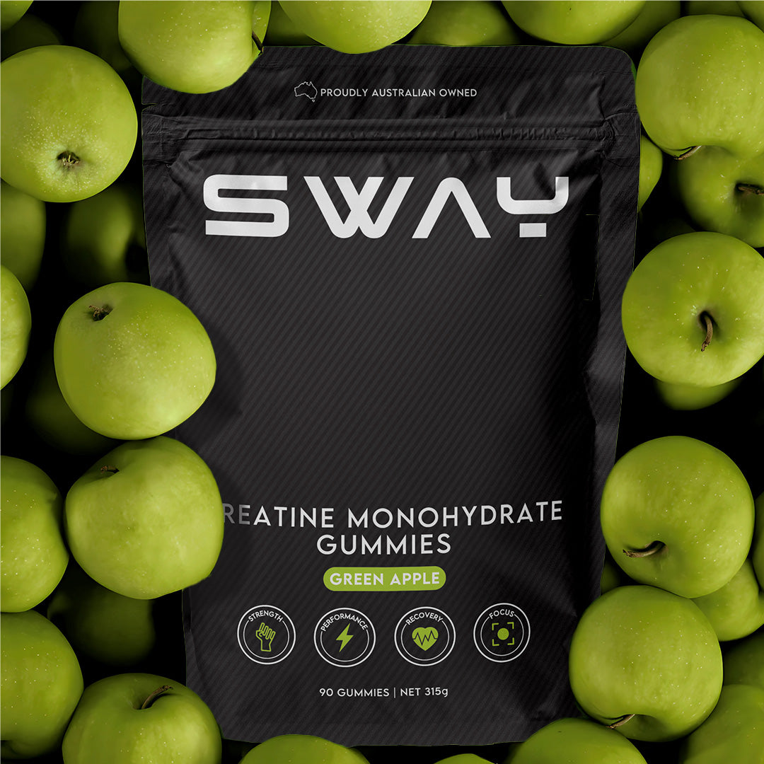 Creatine Monohydrate Gummies - Mixed Bundle 2 x 315g, Boost Muscle Strength (180 Gummies, Strawberry  & Green Apple Flavour)