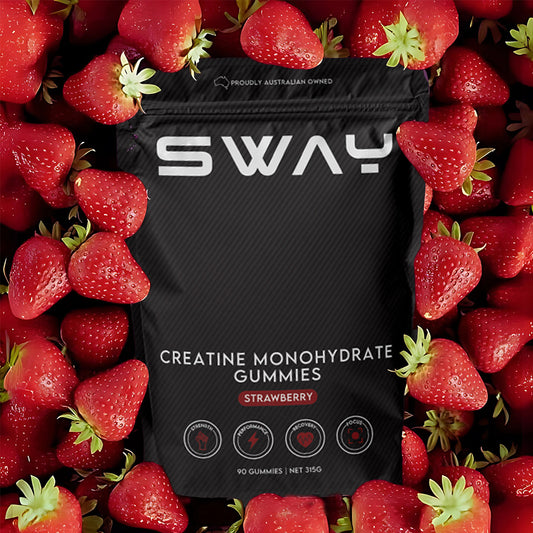 Creatine Monohydrate Gummies - 315g, Boost Muscle Strength (90 Gummies, Strawberry Flavour)